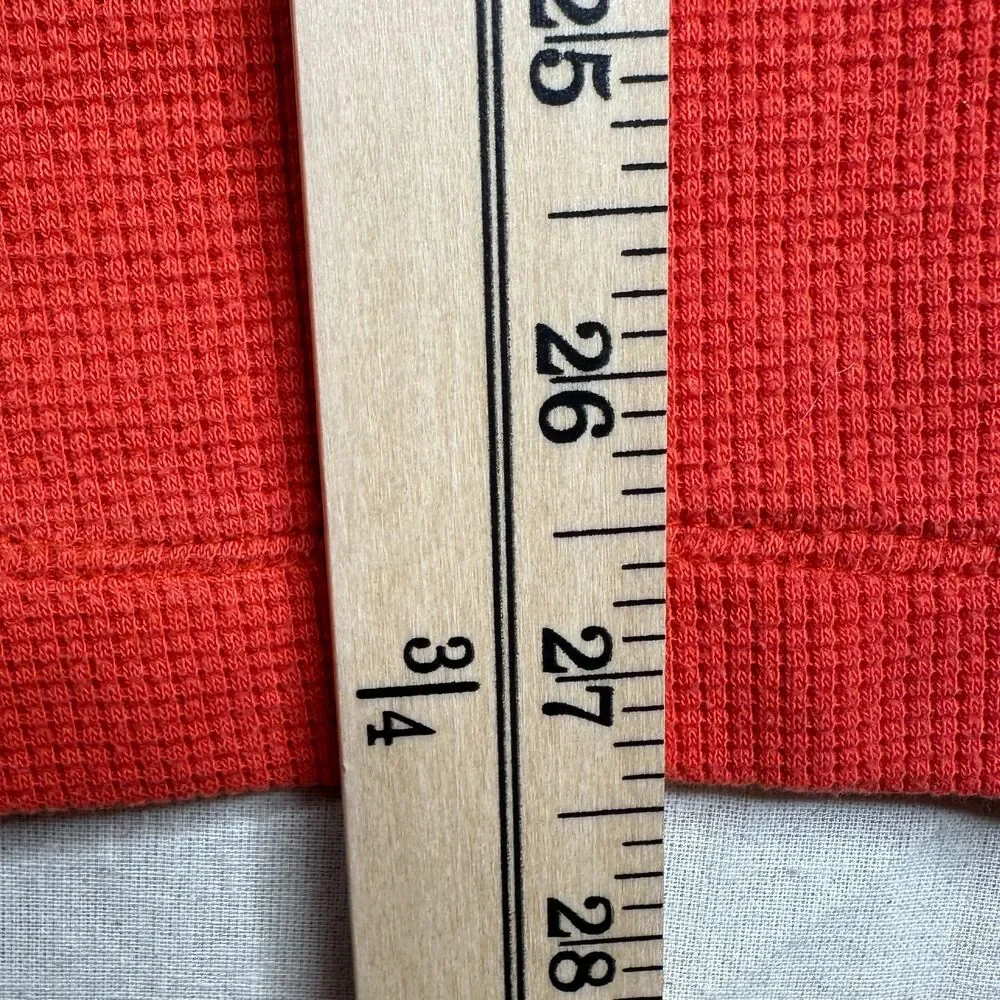 Banana Republic Waffle‎ Knit Long Sleeve Crewneck size XXL Orange